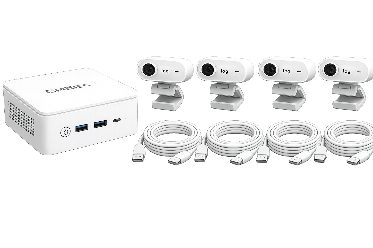 WhiteCore.AI 4× Camera Pack, Full multi-zone coverage for larger venues, four cameras on a single player for full footfall insight.