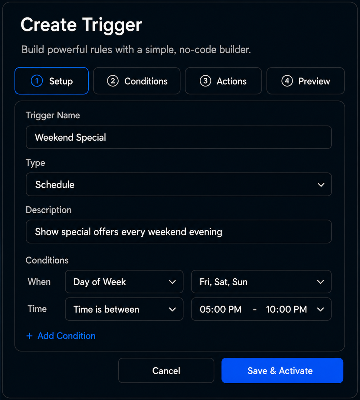 Diagram showing audience and live data feeding into Smart Trigger rules
