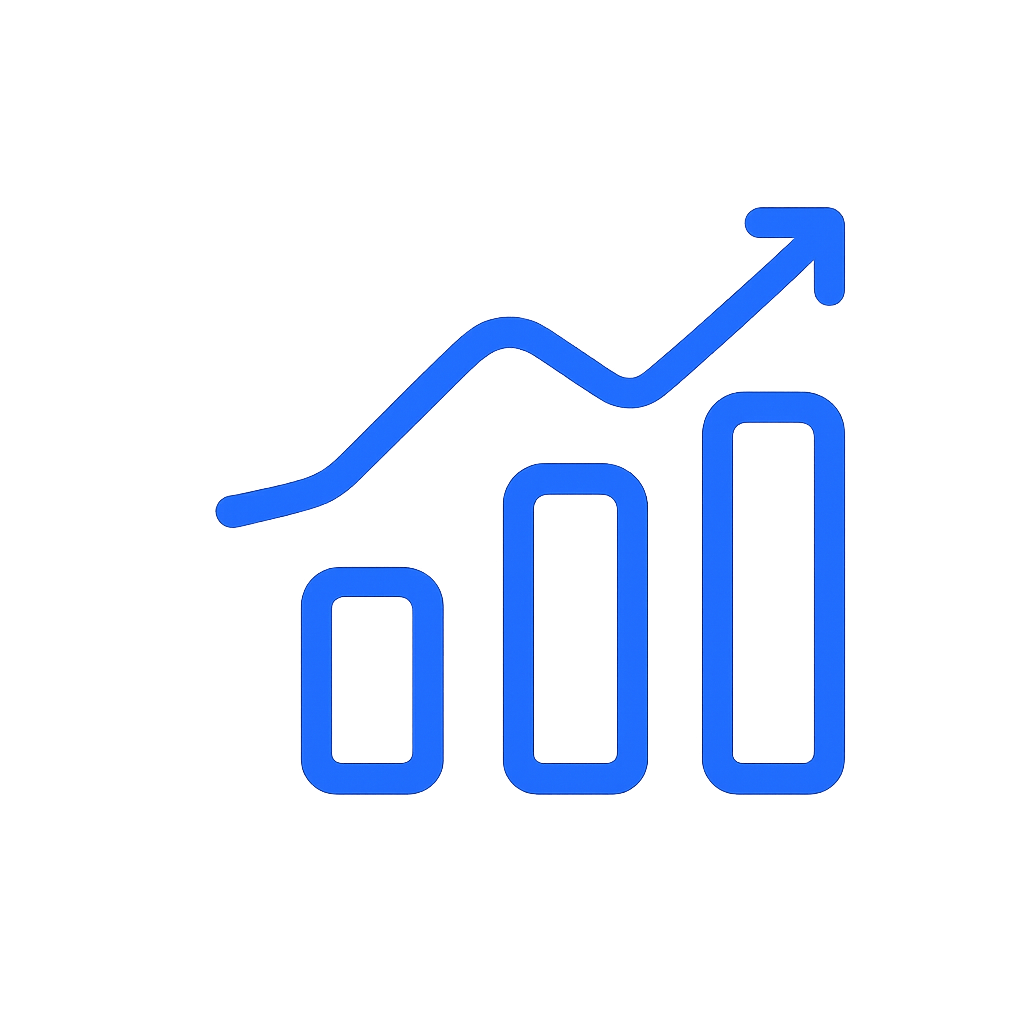 Performance insights icon showing real-time engagement metrics