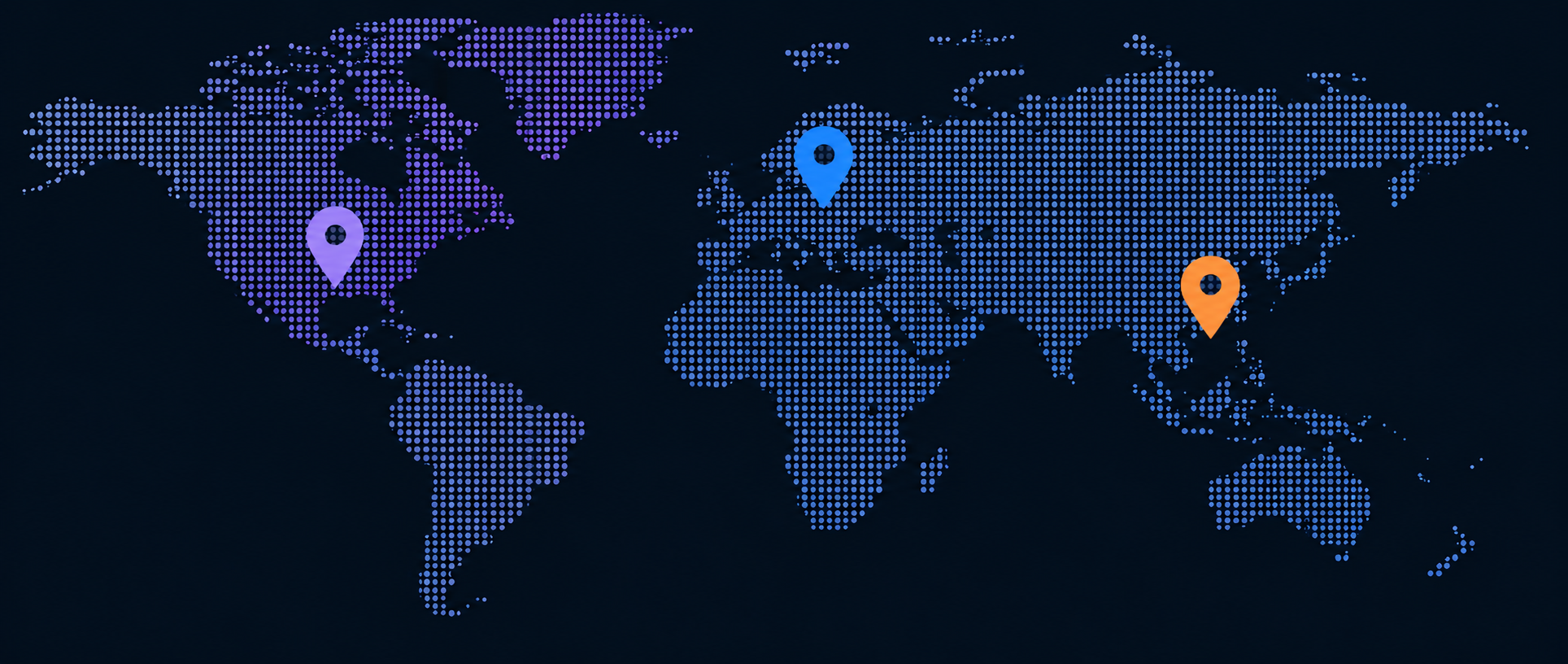 World map highlighting WhiteCore.AI office locations across Australia, the United States, Europe and Asia Pacific