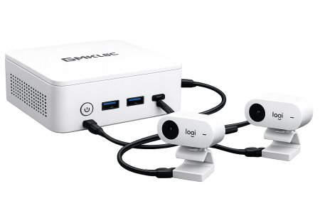 System diagram of the fresh-install USB camera flow from cameras to media player to cloud dashboard