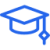 Education graduation cap icon