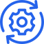 Automation icon representing influencing outcomes in real time