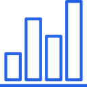 Bar chart analytics icon